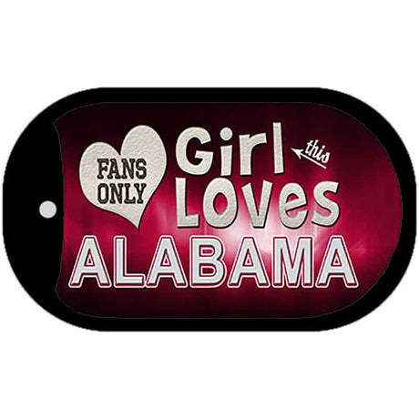 This Girl Loves Her Alabama Novelty Metal Dog Tag Necklace DT-8476