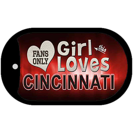 This Girl Loves Her Cincinnati Novelty Metal Dog Tag Necklace DT-8478