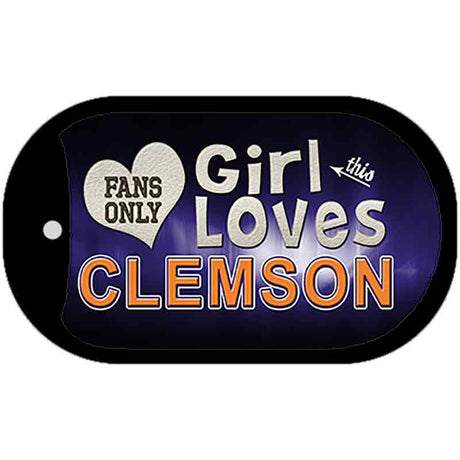 This Girl Loves Her Clemson Novelty Metal Dog Tag Necklace DT-8479