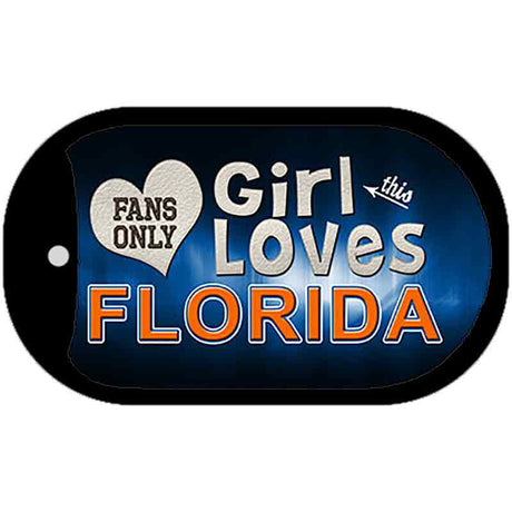 This Girl Loves Her Florida Novelty Metal Dog Tag Necklace DT-8482