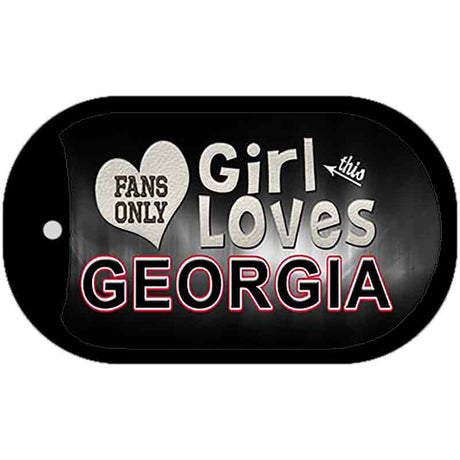 This Girl Loves Her Georgia Novelty Metal Dog Tag Necklace DT-8483