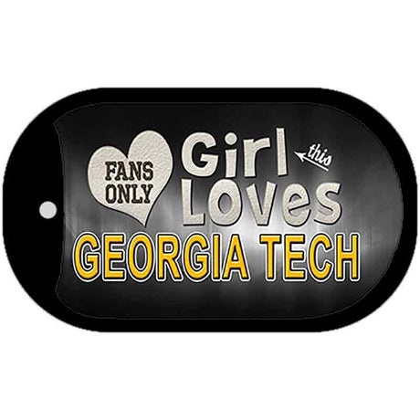 This Girl Loves Her Georgia Tech Novelty Metal Dog Tag Necklace DT-8484