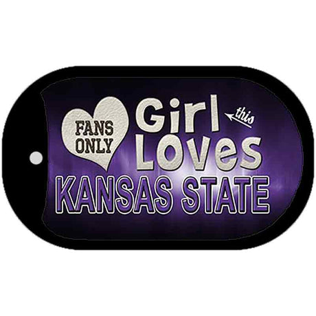 This Girl Loves Her Kansas State Novelty Metal Dog Tag Necklace DT-8485