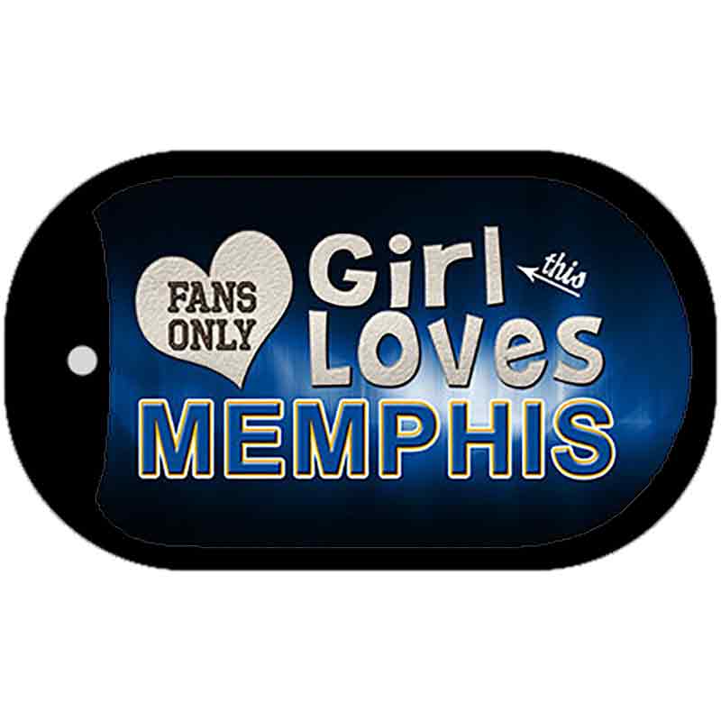 This Girl Loves Her Memphis Novelty Metal Dog Tag Necklace DT-8490