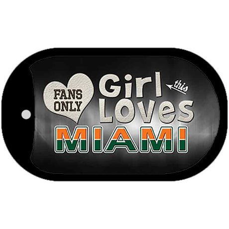 This Girl Loves Her Miami Novelty Metal Dog Tag Necklace DT-8491