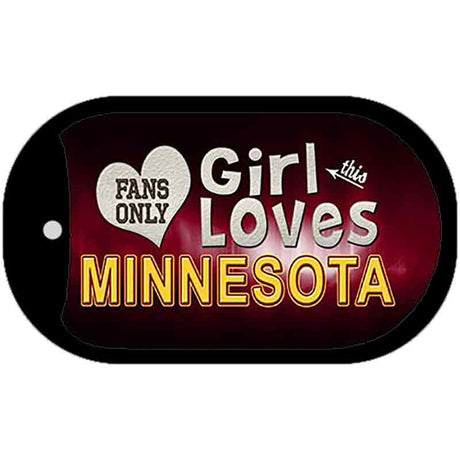 This Girl Loves Her Minnesota Novelty Metal Dog Tag Necklace DT-8494