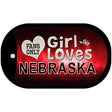 This Girl Loves Her Nebraska Novelty Metal Dog Tag Necklace DT-8496