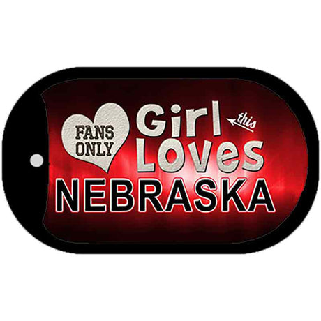 This Girl Loves Her Nebraska Novelty Metal Dog Tag Necklace DT-8496