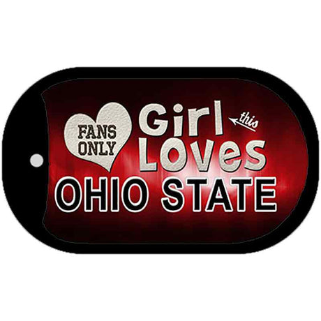 This Girl Loves Her Ohio State Novelty Metal Dog Tag Necklace DT-8497