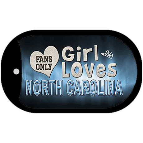 This Girl Loves Her North Carolina Novelty Metal Dog Tag Necklace DT-8506