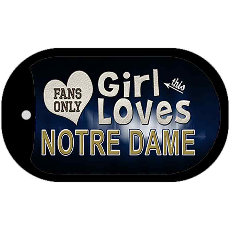 This Girl Loves Her Notre Dame Novelty Metal Dog Tag Necklace DT-8507