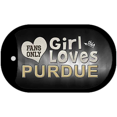 This Girl Loves Her Purdue Novelty Metal Dog Tag Necklace DT-8511