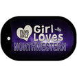 This Girl Loves Her Northwestern Novelty Metal Dog Tag Necklace DT-8512