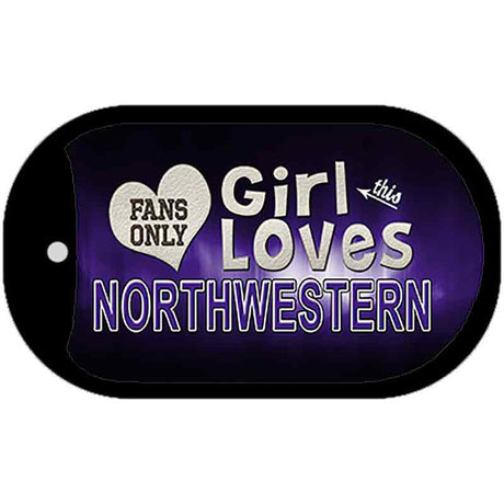 This Girl Loves Her Northwestern Novelty Metal Dog Tag Necklace DT-8512