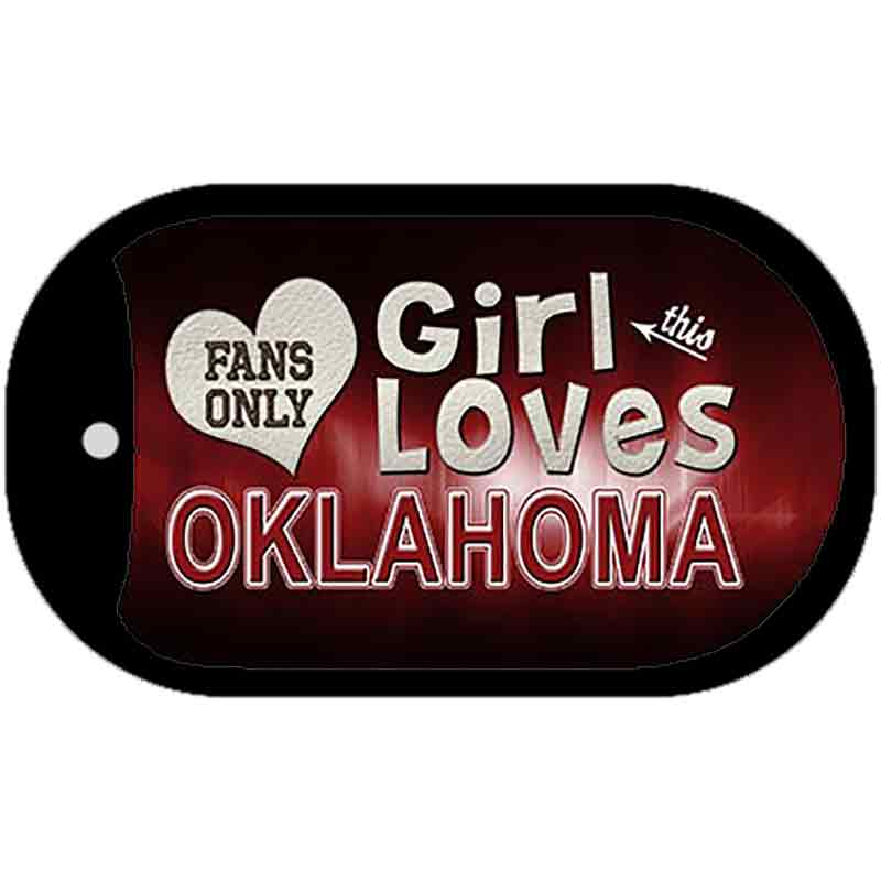 This Girl Loves Her Oklahoma Novelty Metal Dog Tag Necklace DT-8513