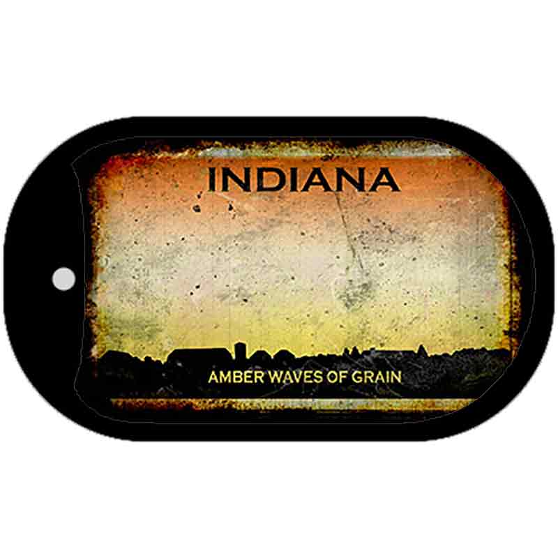 Indiana Rusty Blank Novelty Metal Dog Tag Necklace DT-8517