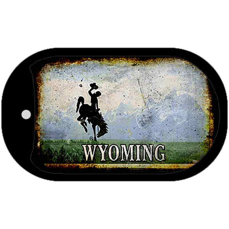 Wyoming Rusty Blank Novelty Metal Dog Tag Necklace DT-8519