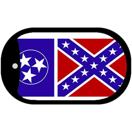 Tennessee Confederate Flag Metal Novelty Dog Tag Necklace DT-8536