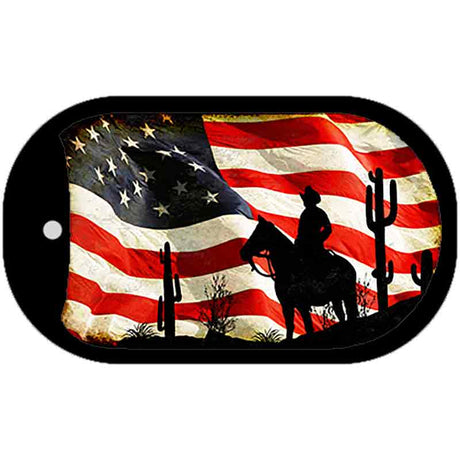 American Cowboy Novelty Metal Dog Tag Necklace DT-8541