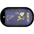 I Love My Seabee Novelty Metal Dog Tag Necklace DT-8570