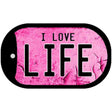 I Love Life Novelty Metal Dog Tag Necklace DT-8583