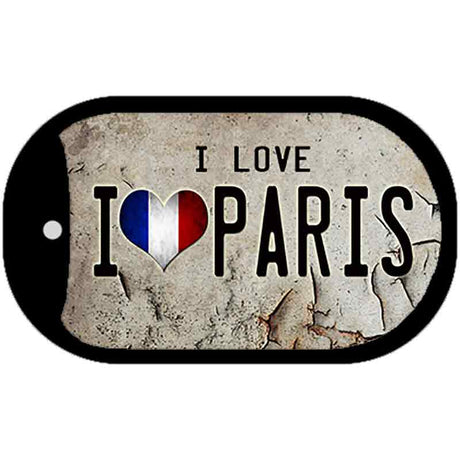 I Love Paris Novelty Metal Dog Tag Necklace DT-8585