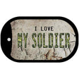 I Love My Soldier Novelty Metal Dog Tag Necklace DT-8586