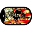 Alaska Love Metal Novelty Dog Tag Necklace DT-8588