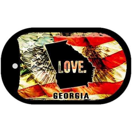 Georgia Love Metal Novelty Dog Tag Necklace DT-8596