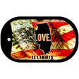 Illinois Love Metal Novelty Dog Tag Necklace DT-8599