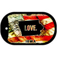 Iowa Love Metal Novelty Dog Tag Necklace DT-8601