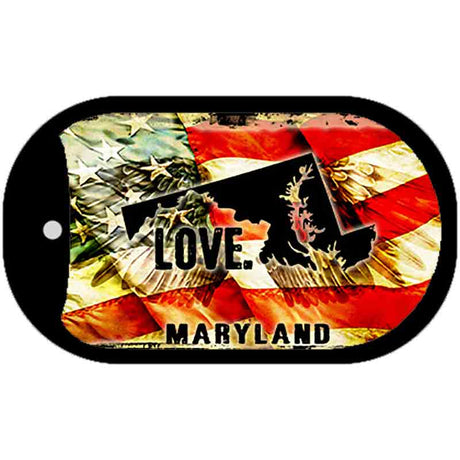 Maryland Love Metal Novelty Dog Tag Necklace DT-8606