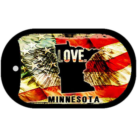 Minnesota Love Metal Novelty Dog Tag Necklace DT-8609