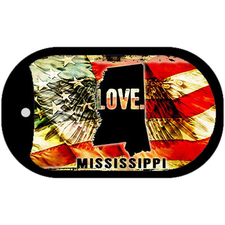 Mississippi Love Metal Novelty Dog Tag Necklace DT-8610