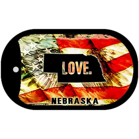 Nebraska Love Metal Novelty Dog Tag Necklace DT-8613