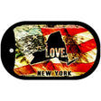 New York Love Metal Novelty Dog Tag Necklace DT-8618