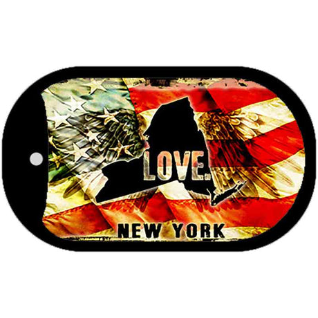 New York Love Metal Novelty Dog Tag Necklace DT-8618