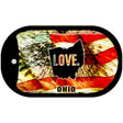 Ohio Love Metal Novelty Dog Tag Necklace DT-8621