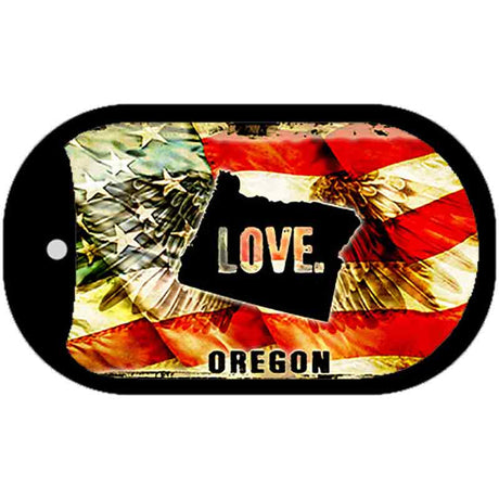 Oregon Love Metal Novelty Dog Tag Necklace DT-8623