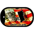 Rhode Island Love Metal Novelty Dog Tag Necklace DT-8625