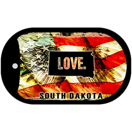 South Dakota Love Metal Novelty Dog Tag Necklace DT-8627