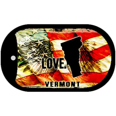 Vermont Love Metal Novelty Dog Tag Necklace DT-8631