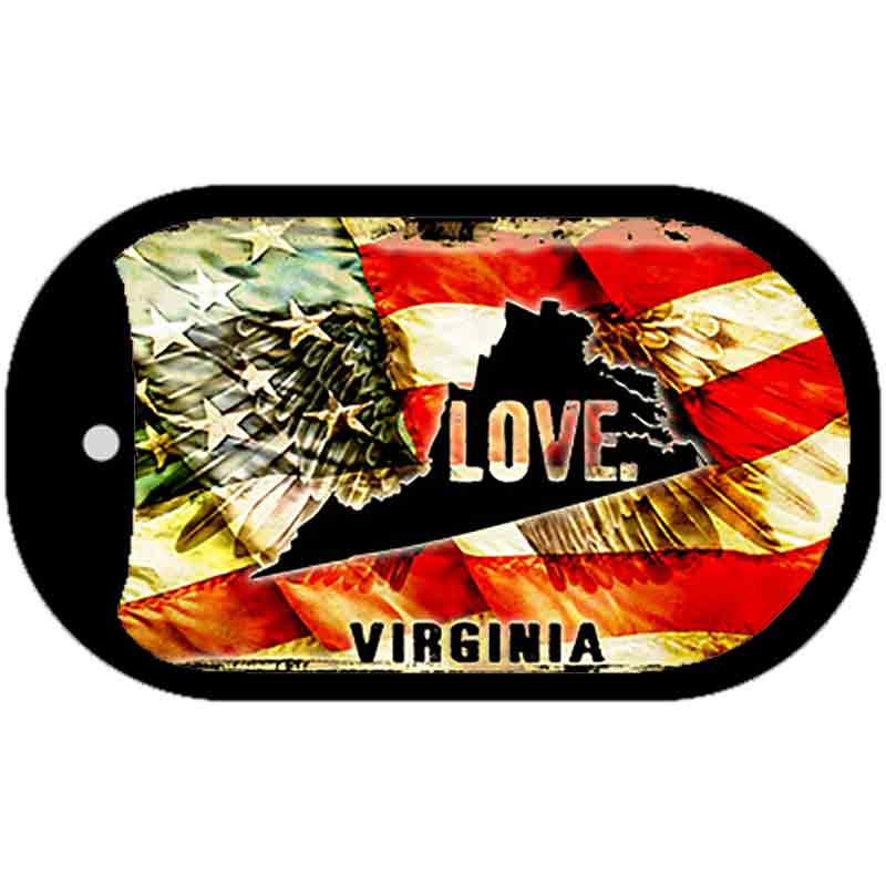 Virginia Love Metal Novelty Dog Tag Necklace DT-8632