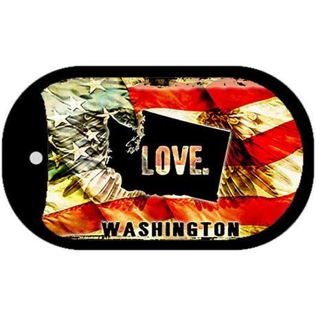 Washington Love Metal Novelty Dog Tag Necklace DT-8633