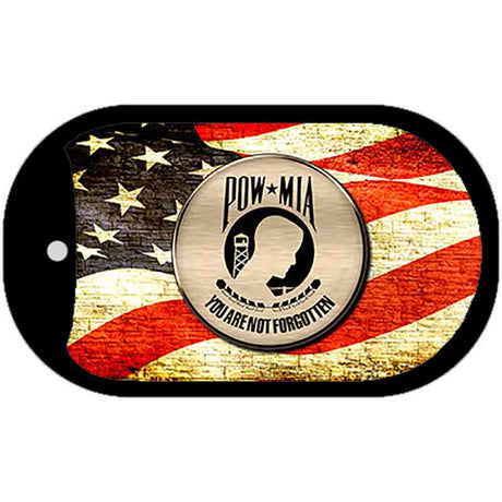 POW MIA With USA Flag Novelty Metal Dog Tag Necklace DT-8641