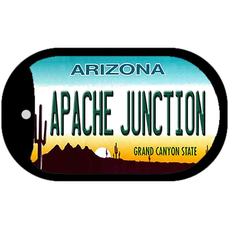 Apache Junction Arizona Novelty Metal Dog Tag Necklace DT-8656