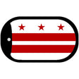 Washington DC State Flag Metal Novelty Dog Tag Necklace DT-8660