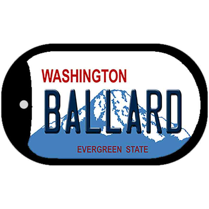 Ballard Washington Novelty Metal Dog Tag Necklace DT-8663