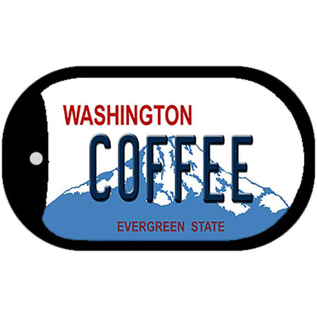 Coffee Washington Novelty Metal Dog Tag Necklace DT-8682