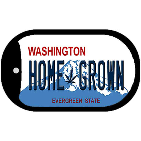 Home Grown Weed Washington Novelty Metal Dog Tag Necklace DT-8687